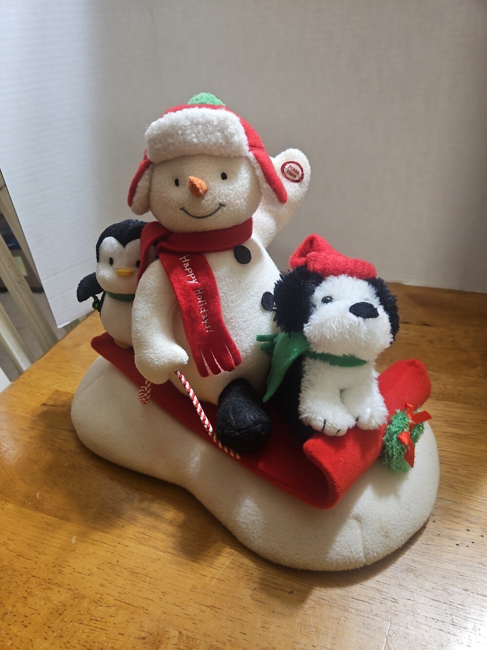Hallmark Jingle Pals Snowman Sleigh Ride Animated Decor